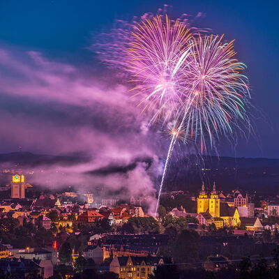 Bild vergrößern: Feuerwerk zur Veranstaltung in Plauen
